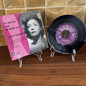 Zarah Leander So Bin Ich Und So Bleibe Ich 7" 45rpm 1955 Odeon GEOW 31-1007